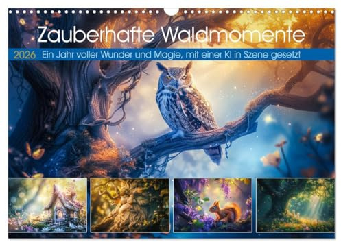Zauberhafte Waldmomente (Wandkalender 2026 DIN A3 quer), CALVENDO Monatskalender: Von verträumten Lichtungen und funkelnden Tautropfen bis hin zu ... in all seinen Facetten ein. (CALVENDO Natur)