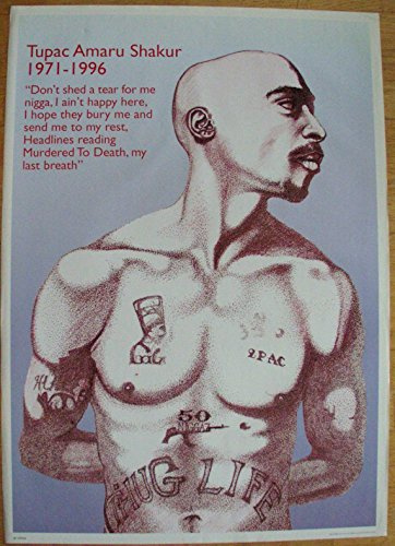 2pac Tupac Shakur Poster Nr. 2 Format 64 x 90 cm Original von 1999