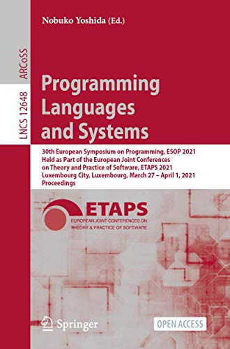Programming Languages and Systems (Theoretical Computer Science and General Issues)