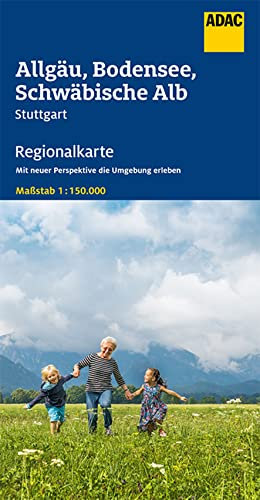 ADAC Regionalkarte 15 Allgäu, Bodensee, Schwäbische Alb 1:150.000: Stuttgart