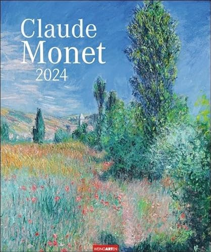 Claude Monet Kalender 2024. Kunstvoller Wandkalender mit impressionistischen Gemälden voller Farben und Licht. Großer Kunst-Kalender 2024. 46x55 cm. Hochformat