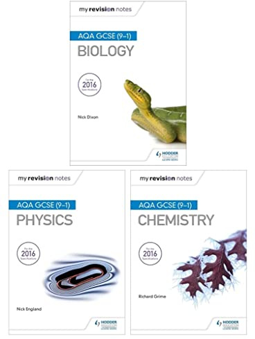 My Revision Notes: AQA GCSE (9-1) 3 Books Collection Set (Biology, Physics & Chemistry)