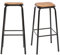 Miliboo Design-Barhocker Edelstahl 2er-Set H 75 cm Dunkles Holz Memphis