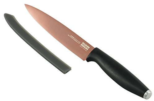 Kuhn Rikon Colori Cuchillo de Cocina de Titanio, Oro Rosa, Metal, 2 x 2.5 x 24 cm