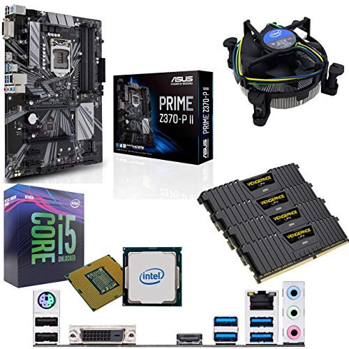 Components4All Intel Coffee Lake Core i5 9600K 3.7GHz (4.6GHz Turbo) CPU, ASUS Prime Z370-P II Motherboard & 32GB 3000MHz Corsair DDR4 RAM Pre-Built Bundle