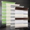 bobodeco Doppelrollo klemmfix ohne Bohren Duo Rollos für Fenster mit Klemmträger, Fensterrollo lichtdurchlässig & verdunkelnd Wandmontage Sichtschutz- Weiß Creme Braun B95 x H150cm (Stoffbreite 91cm)