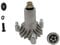 SECURA Palier de lame 5-étoile compatible avec Jonsered ICT14A 954130065 Tracteur de pelouse