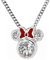 Kaguyo Silberhalskette für Damen – 925 Sterling Silber Halskette mit Mausanhänger und klarem Zirkonia in roter Emaille, Schleife für Damen und Mädchen, Geburtstagsgeschenk
