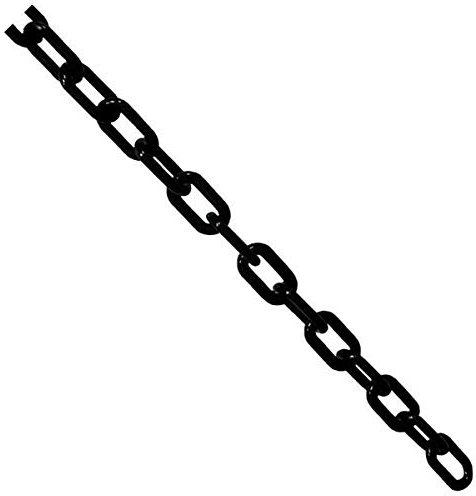 ExcInter Plastic Chain Black 5mm*6mm Coated Decorative Links for Decorative Garden Fence Warning Safety Parking Space Assorted Colours