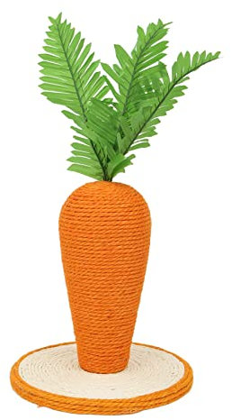 Cuerda de sisal rascador para gatos, poste rascador naranja duradero para el hogar