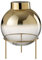 Vase Déco en Verre Boule sur Pied 30cm Or