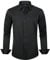 J.VER Men's Long Sleeve Black Dress Shirt Regular Fit Solid Business Casual Formal Shirt Button Down Wedding Work Stretch Non Iron XL