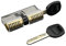 Cadenas avec clé en acier inoxydable transparent - Cadenas à clé - Pour entrepôt, garage, abri de jardin, volet - Style 7