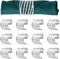STCRERAG 12 Stück Serviettenringe Metall Napkin Rings Wiederverwendbar Serviettenschnalle Hollow Out Serviettenringe Weihnachten Serviettenringe Set für Hochzeit Weihnachten Geburtstag (Silber)