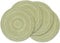 homEdge Runde Tischsets, 4 Stück, geflochten, waschbar, 38,1 cm, Grün