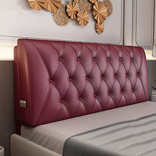 Generic Kopfteilkissen Aus Leder,Große Nackenrolle Lesekissen Lendenwirbelstütze Rückenlehne Keilkissen Für Tagesbett, Etagenbett Mit Abnehmbarem Bezug,C,No headboard 74.8/190cm