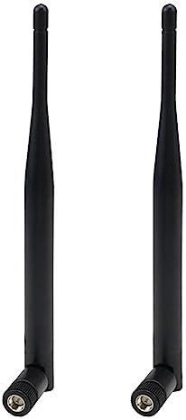 Fohevers 2-Pack WiFi Antenna 2.4G WiFi Aerial SMA Male Adapter Rotatable 90° Connector 2DBi Omni-Directional Wifi Signal Antenna for Wireless Router