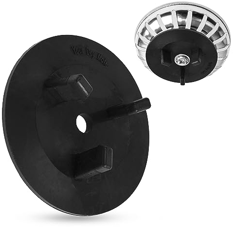 Ersatz Dichtung, 1 Stück, kompatibel mit IKEA Siphon ATLANT und DOMSJÖ, Siebkörbchen Ersatzteil aus Gummi, in Schwarz, zum Anschrauben an Siebkorb, Spülbecken Stopfen Lippendichtung, Spüle Stöpsel