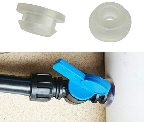MGTCAR Robusto Junta de Sellado de 16 mm Goteo Transparente Micro riego Toque Anillos de Goma Conectores de reparación de Manguera Conector Sellario de Goma 40 PCS