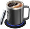 Zhenglu Self Heating Coffee Mug,12oz Heated Cup with 10Hrs Auto Shut Off,131℉ Beverage Coffee Cup Warmer with Mug Set for Desk Home & Office (Black)