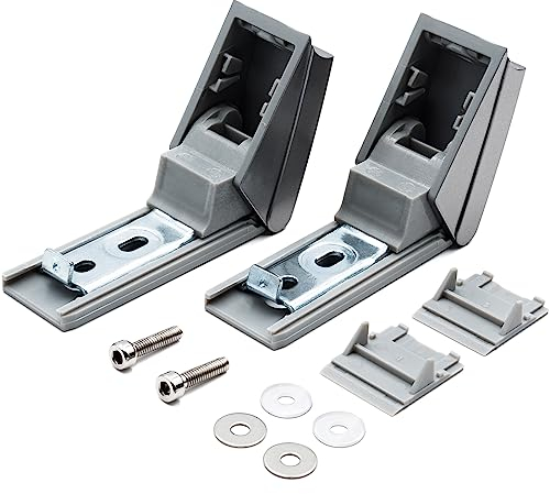 Türgriff Reparaturset Kühlschrank Scharnier für Kühlschrank Türgriffe kompatibel/Ersatz für Liebherr Reparatursatz 9590178 wie 9590190 Türgriff Reparatur silber,Kunststoff,Metall