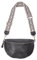 Große Crossbody Gürteltasche aus 100% Leder Umhängetasche Schultertasche mit breitem Gurt - Jaime (schwarz 3)