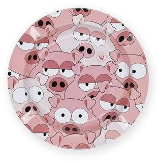 Pigs Schweine Metall Aschenbecher Ashtray Small Ø 14 cm