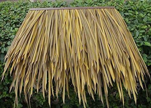 NEZIH Künstliche Pflanzenstrohdach, Synthetische Pe -Palmen -Strohbrötchen, Garten Dekorativeshdach Für Tiki Hut Outdoor Schatten/2 Pieces