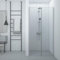 Cabine de douche 80 cm Saloon Mur Mur avec deux portes battantes En Cristal trempé Satiné