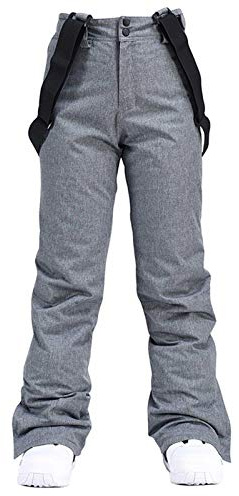 IQYU Pantalones de esquí con tirantes para mujer, térmicos, impermeables, transpirables, resistentes al viento, cálidos, para nieve, senderismo, excursionismo, exterior, ideales para escalada o caza,