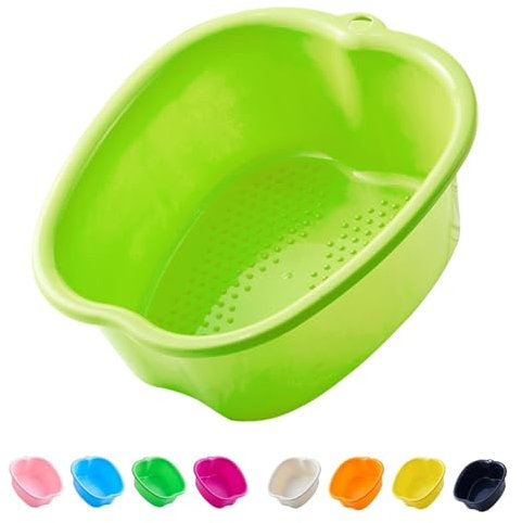 AXLOFO® Large Spa Foot Bath Bowl, Sturdy Plastic Foot Soak Bowl, Massage Foot Pedicure Bowl, Detox, feet soak, Extra FootBath foot basin For Soaked to Remove Dead Skin, Calluses (apple)