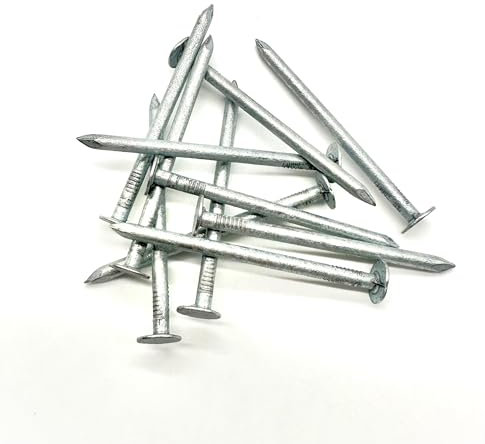65mm Clout Nails Galvanised Large Head 200g Pack. Nail Tacks for Roofing, Felt, Sheds and Hutches (Approx 64 Nails))