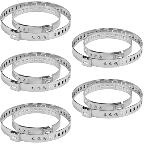 10 Pièces Collier de Serrage Tuyau Ajustable en Acier Inoxydable, 20-120mm Collier de Serrage Métallique Réglable, 304 Collier Serrage Métallique Collier Durite pour Piscine, Machine à Laver, Jardin