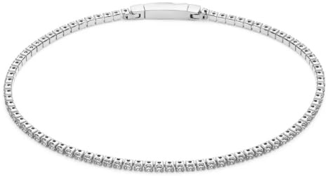 Sif Jakobs Ellera Damenarmband 17 cm, 925er Sterlingsilber, weiße Zirkonia