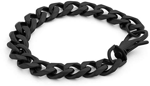 Akitsune Militium – Pulsera de cadena de eslabones para hombre y mujer, Acero inoxidable