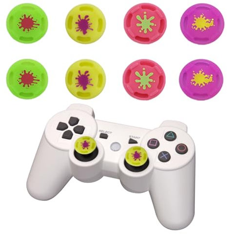 LQIOACU 8 Stück Joystick Kappen, Joy con Strap, Thumbstick Kappen Grip Joystick Abdeckung Joystick Kappen Switch Analog Stick Kappen Thumb Grip Caps für Controller