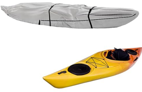 Moreeulsi 500x100cm Canoe Storage Kayak Cover Protective, Waterproof Kayak Cover With Zip, Waterproof & UV Protection Canoe Cover, Kayak Boat Organization Cover Heavy Duty Oxford Cloth Sun Protection