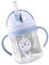 Gobelet à Paille lesté, 250 Ml PC, Gobelet à Rabat en PP pour bébé, Gobelet à Paille pour Enfants, Bleu