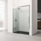 Paroi De Douche Frontale Coulissante SERIE 300F - Dimensions 160-164x195 cm - Verre Trempé, Anticalcaire- 1 Porte Coulissante Et 1 Fixe De 6 Mm - Profilé Argenté Brillant - Réversible - Real Shower