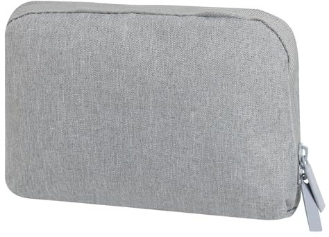 Bolsa organizadora de cables de viaje - Accesorios de alta calidad para organizar cables, equipos de viaje y electrónica. Ideal para teléfonos móviles, cargadores y cargadores., gris, Simple y