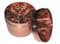 Herb Grinder 4 Parts 40mm or 4 Parts 50mm Zinc Alloy Grinder with Chamber and Pollen Catcher Premium Grinder with Magnetic Top for Dry (4 Part 40mm Rose Gold)