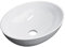 EMKE Lavabo da Appoggio Ovale 41,5 × 33,5 × 13 cm, Lavabo in Ceramica per Bagno e WC Ospiti, Mini Lavabo Compatto,Bianco Lucido