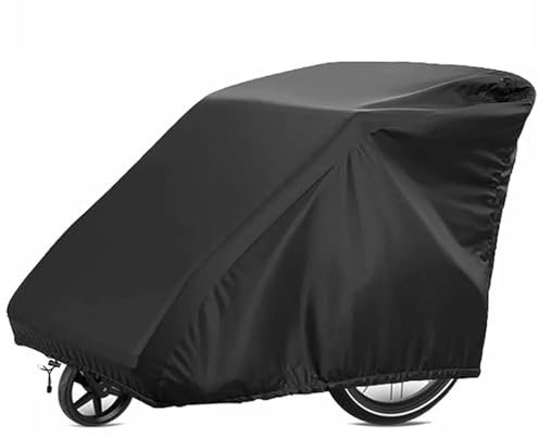 Cveenk Abdeckung für Fahrradanhänger, Universell Faltgarage für Fahrradanhänger Hundeanhänger Lastenanhänger, 210D Wasserdicht Winddichtes Reißfestes UV-Schutz Oxford-Gewebe Fahrradanhänger Abdeckung