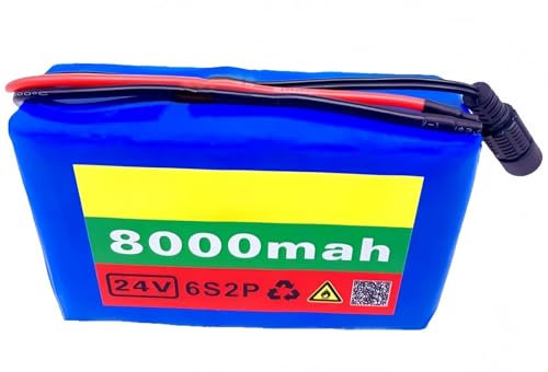 Batterie Lithium 24 V 8 Ah pour Vélo Électrique, Compatible avec Les Batteries Lithium-ION De 50 W À 300 W avec Chargeur. 24V8000Ah,XT60