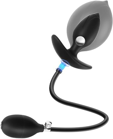 LZYLWC XXL Aufblasbarer Dildo Analplug mit Magnetventil aus Silikon, Anal Toy für Männer Frauen, Inflatable Pump Plug Analspielzeug Anal Dehner Buttplug Analspreizer