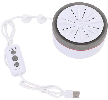 Asixxsix Mini-Waschmaschine, 2 einstellbare Getriebeoptionen, tragbare Turbinenwaschmaschine, multifunktional, Timer-Einstellungen, Ultraschall-Waschmaschine für Reisen, Camping
