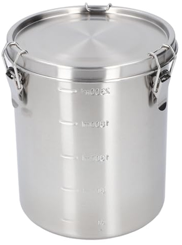 Jwthee Airtight Dog Food Storage Container,Large Stainless Steel Airtight Pet Food Canister with Lid and Sturdy Locking Clamp,Pet Food Bin Claw Handle Easy Clean Use for Big Dog (2500ML)