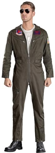 Maskworld Original Top Gun Overall Deluxe - Lizenziertes Film-Kostüm für Erwachsene - Verkleidung Karneval Motto-Party - Größe: 3XL-4XL