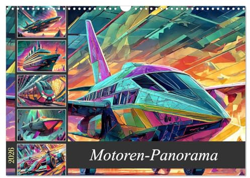 Motoren-Panorama (Wandkalender 2026 DIN A3 quer), CALVENDO Monatskalender: Die Welt der Motor-Mobilität (CALVENDO Technologie)