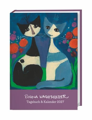 Rosina Wachtmeister Kalenderbuch A6 2027: Kalender im praktischen Taschenformat, mit viel Raum für Notizen und den bekannten Katzenbildern. Planer 2027 für Übersicht im Alltag.